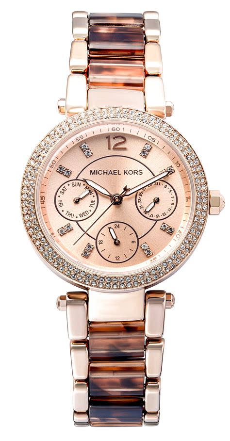 parker rose gold tone watch